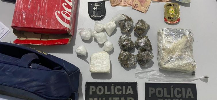 Ação conjunta das Polícias Civil e Militar resulta na apreensão de um quilo de drogas